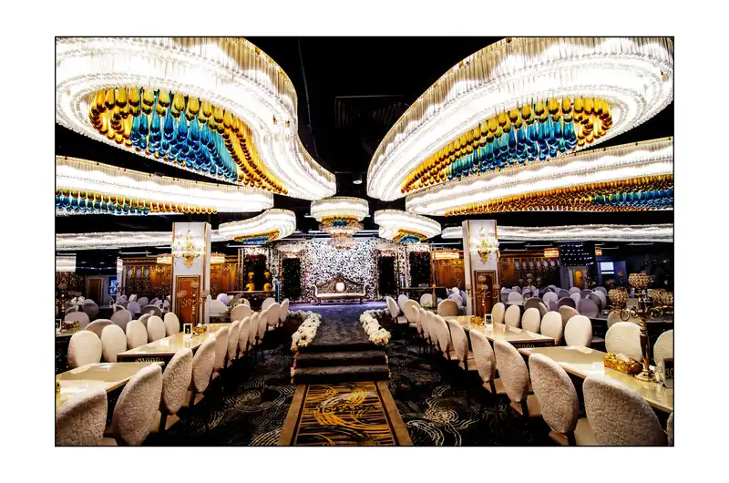 Ballroom set with round tables