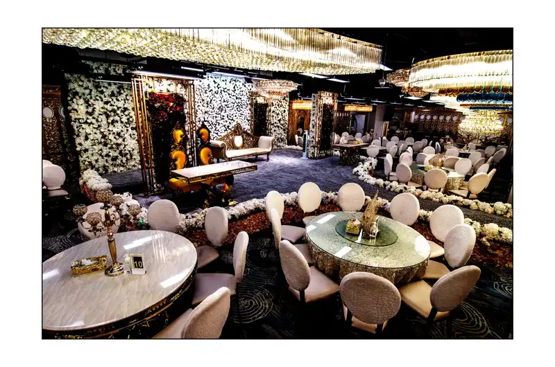 Ballroom floor under the chandeliers
